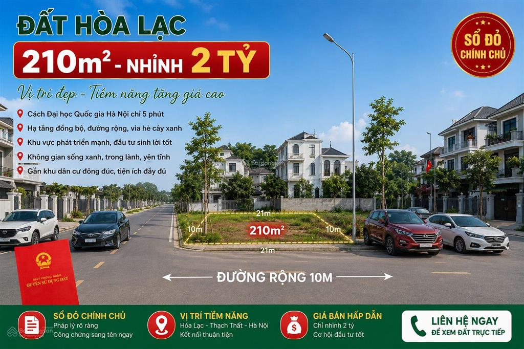 Đất đẹp hạ bằng  hòa lạc cơ hội đầu tư sinh lời cao bạn đang tìm một lô đất vừa có vị trí
