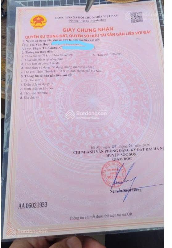 Tôi chủ nhà bán đất thanh trí, minh phú, sóc sơn, hà nội, ô tô ngủ trong đất, cách đường kênh 300m