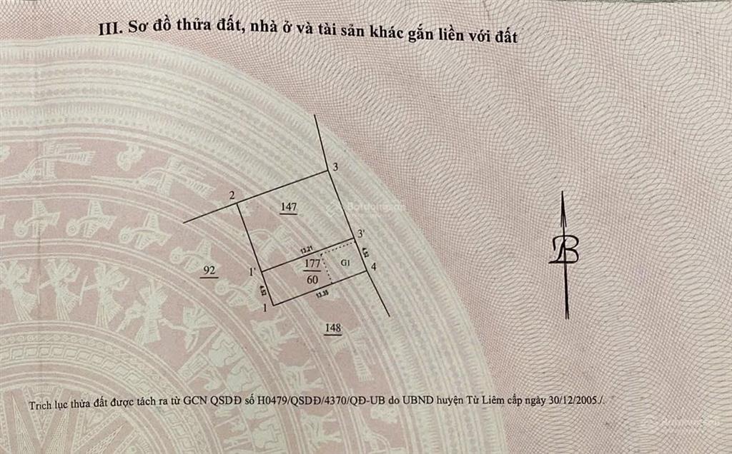 Căt lỗ 60m đất tại kiều mai, từ liêm chỉ 11 tỷ, ngõ thông oto tránh, thương lượng tốt.