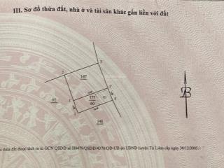 Căt lỗ 60m đất tại kiều mai, từ liêm chỉ 11 tỷ, ngõ thông oto tránh, thương lượng tốt.