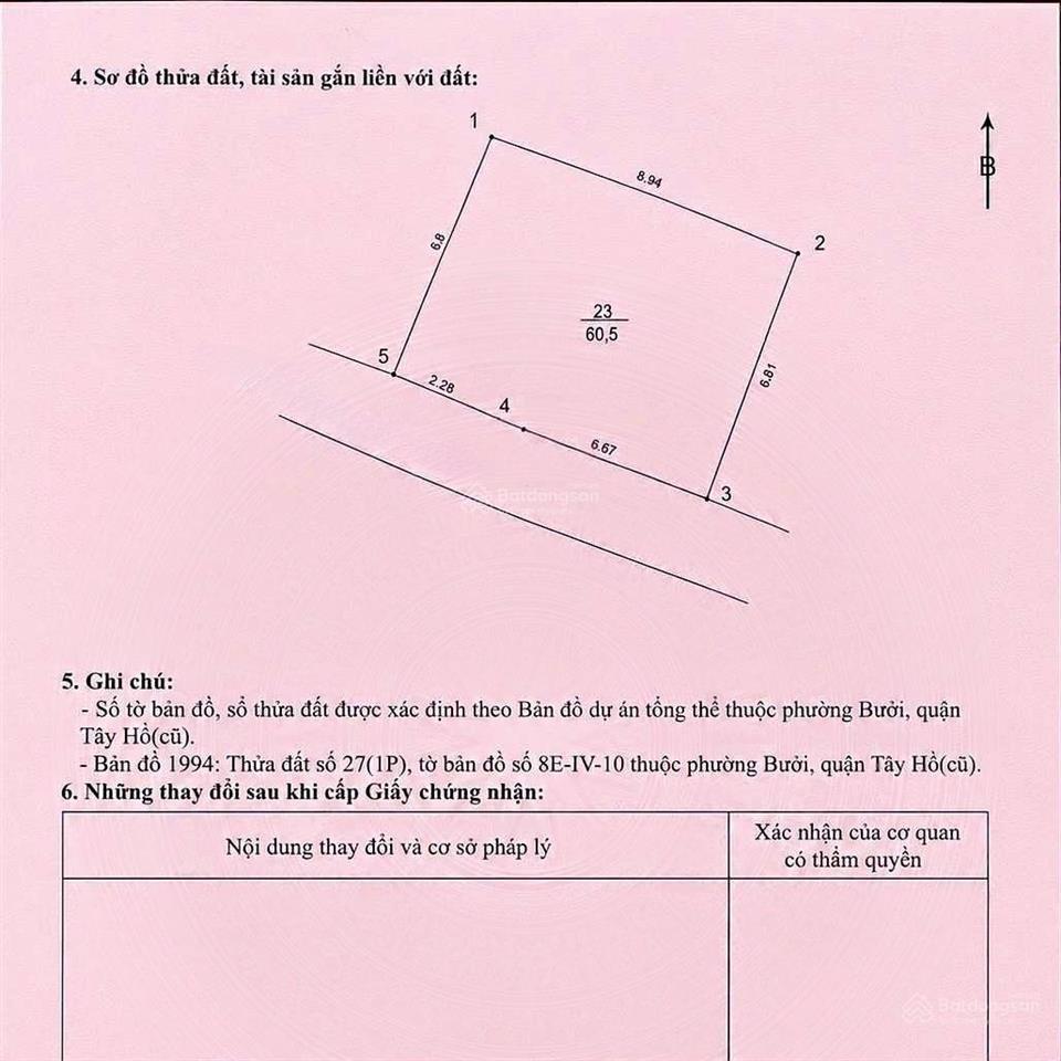 Bán đất tặng nhà 4 tầng thụy khuê tây hồ, dt 62m, giá đầu tư chỉ nhỉnh 200t/m2 còn thương lượng.