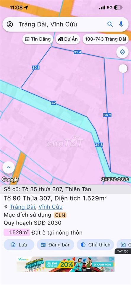 BÁN ĐẤT CHÍNH CHỦ GIÁ CHỈ 450 TRIỆU – ĐƯỜNG XE HƠI TỚI ĐẤT