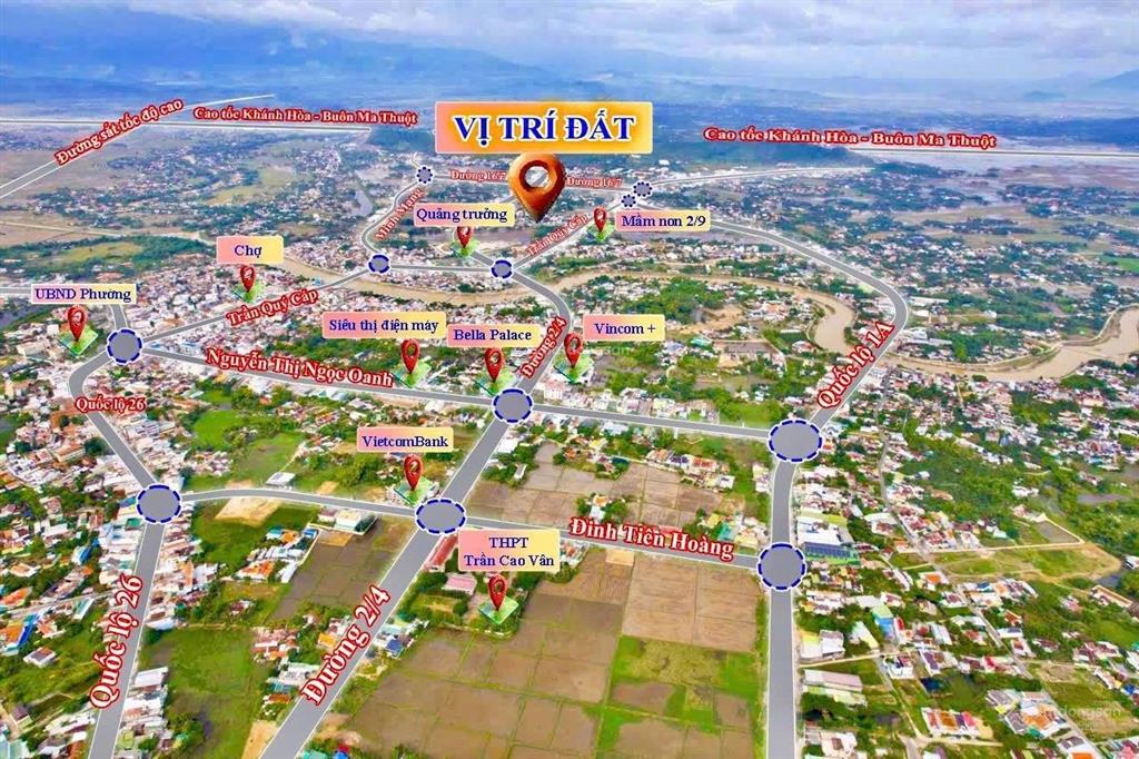Bán nhanh lô đất phường ninh hoà kề bên quảng trường 2/4  khánh hoà