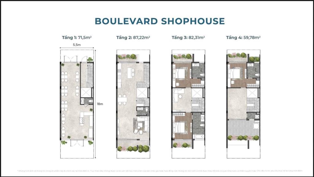 Bán shophouse mặt tiền đại lộ chính