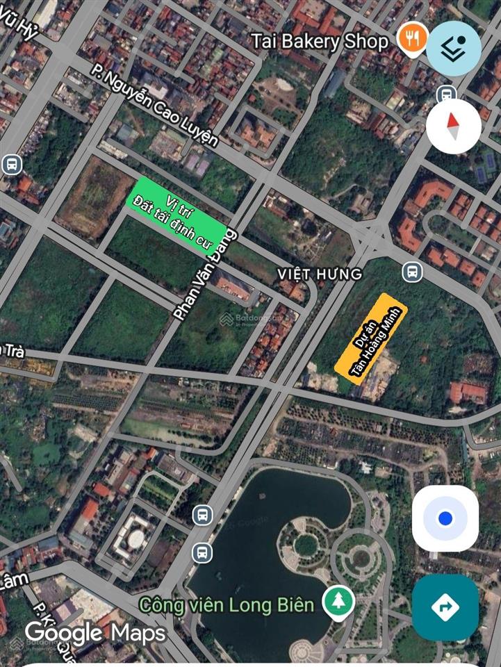 Bán đất tái định cư việt hưng, 50m2, mt 5 mét, gần dự án tân hoàng minh, giá 265tr/m2.