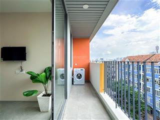 Căn hộ 1pn ban công full nội thất, máy giặt riêng gần rmit, phú mỹ hưng
