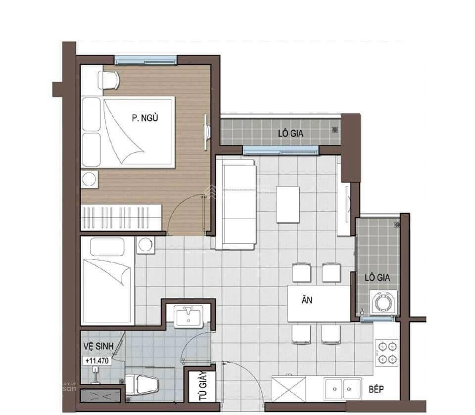 Chính chủ bán căn hộ conic riverside 1pn + 1