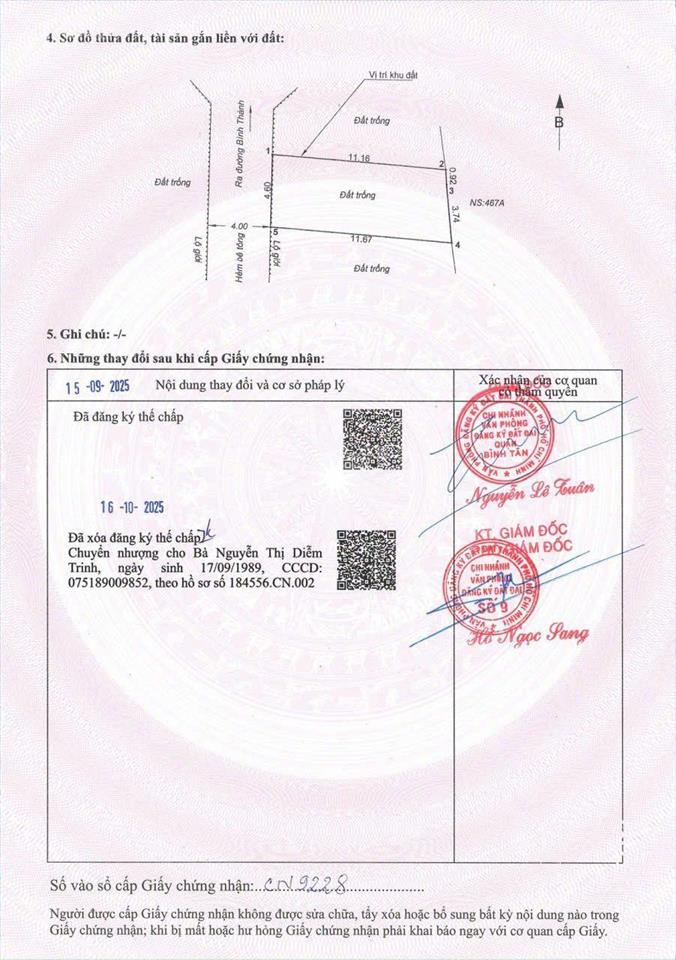 Bán đất ngay chợ bình thành đường nguyễn thị tú 4.6x11.6 giá 3.6 tỷ