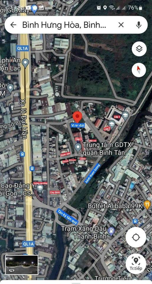 Bán đất khu hẻm 1014 đường tân kỳ tân quý 5x11 ngay khu nhà ở cán bộ phường bhh