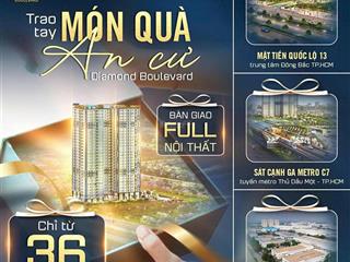 Cơ hội đầu tư  măt tiền ql13  cạnh aeon bình dương  bàn giao full nội thất  em bá