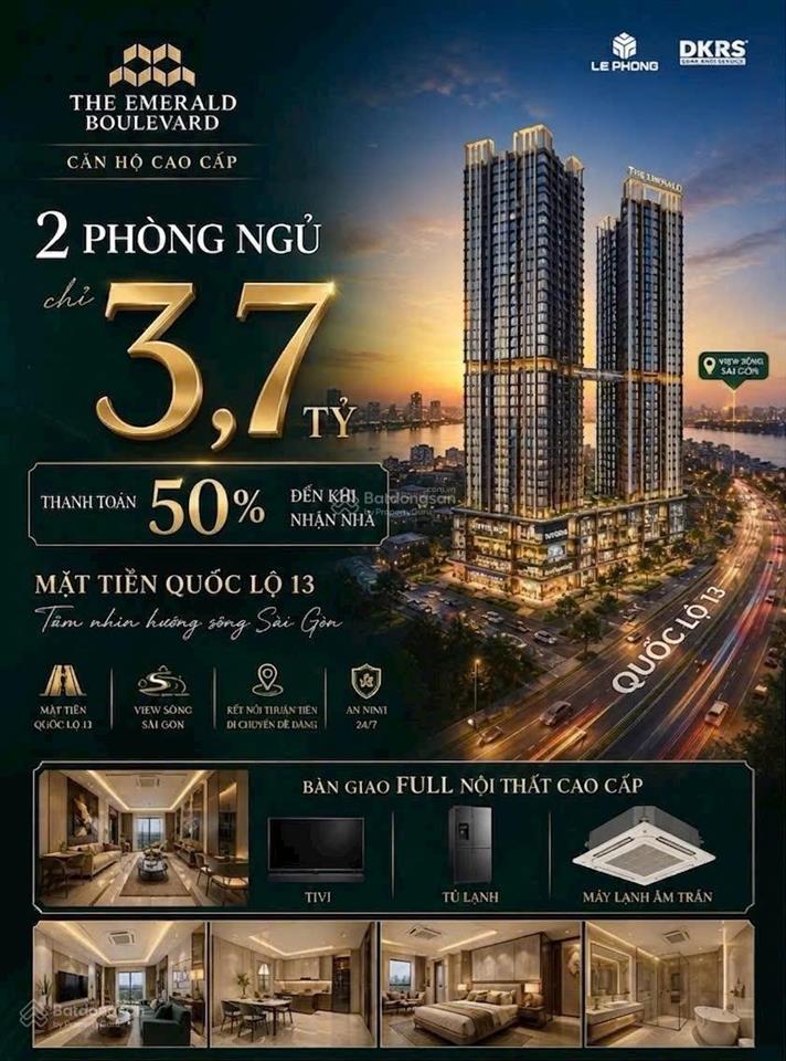 The emerald boulevard  bàn giao full nt cao cấp  5 phút tới bình thạnh