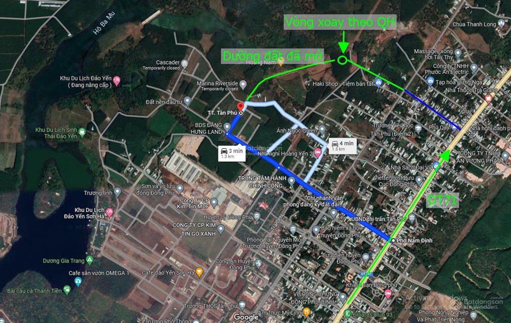 Lô góc 6x28m = 168m2 tại tt tân phú, đồng phú (bên cạnh tt hành chính, đường vào hồ bà mụ)