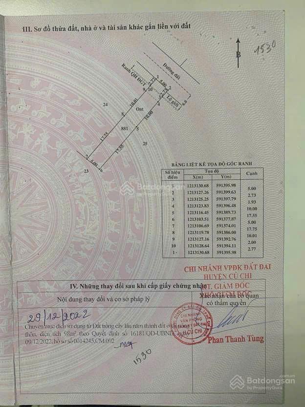 Cc bán đất, 161.7m2, sổ đỏ, giá chỉ 2,5 tỷ có thương lượng xã tân thạch đông củ chi