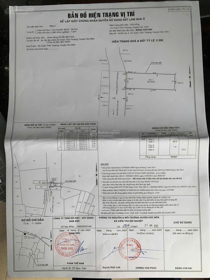 Bán đất view đẹp tại xuân thới thượng, 3,2 tỷ, 70,8m2
