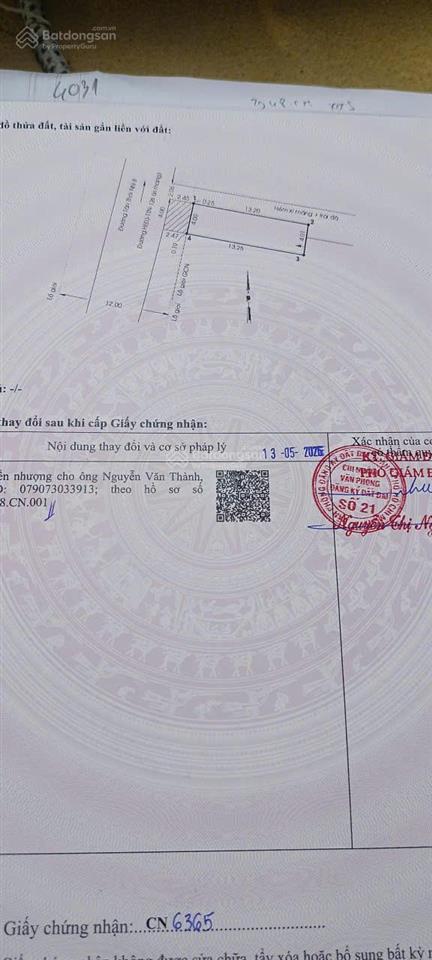 Bán đất tân thới nhì, hóc môn, 1,7 tỷ, 52,9m2, hạ gấp 2tỷ3 còn 1tỷ7