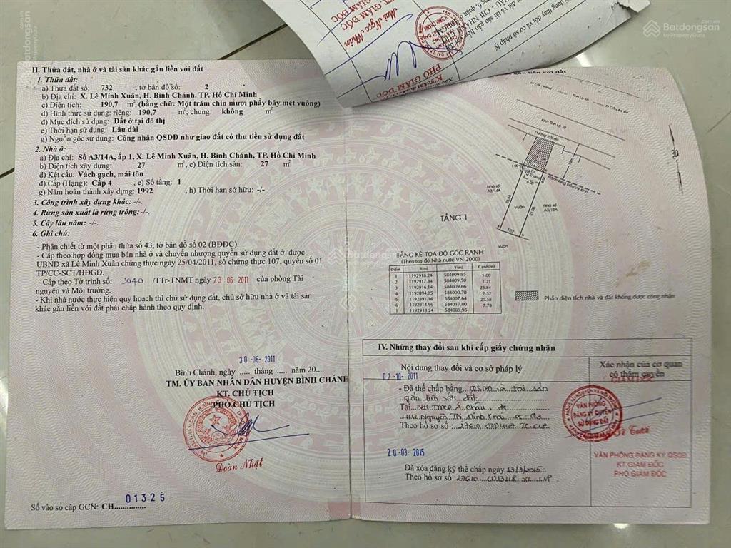 Bán gấp nhà mt trần văn giàu, diện tích lớn 357m2 nở hậu đẹp, đối diện trường thcs phạm văn hai