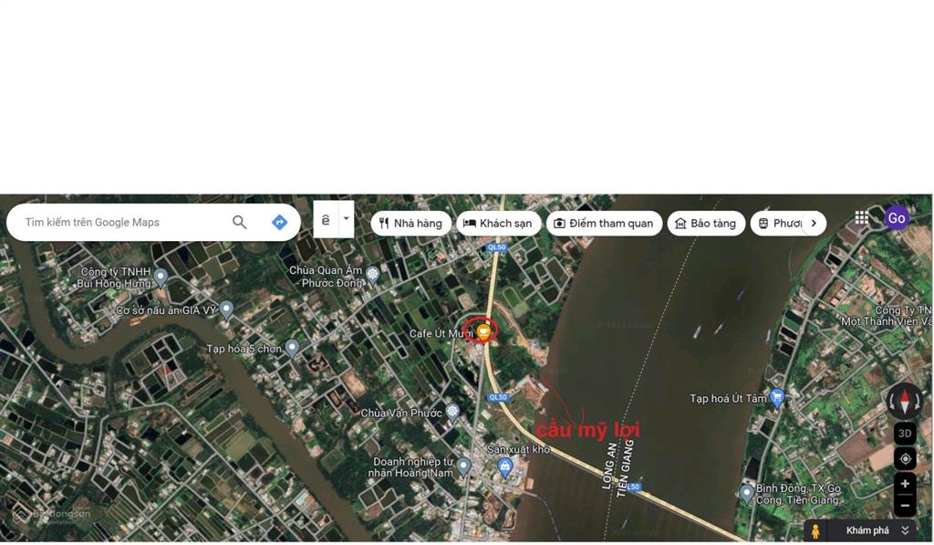 Chính chủ cần bán gấp lô đất 1856m2, sát quốc lộ 50, cầu mỹ lợi, phước đông, h. cần đước long an
