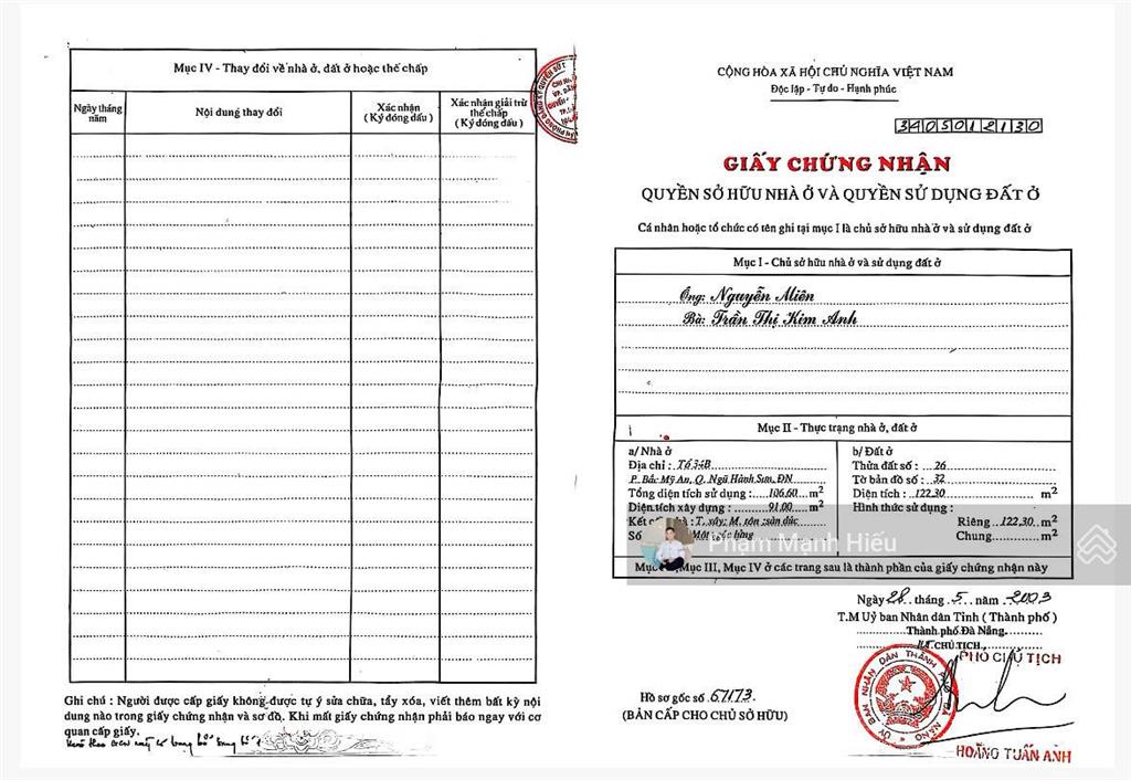 Chính chủ bán lô đất siêu đẹp vị trí vàng trung tâm đà nẵng.