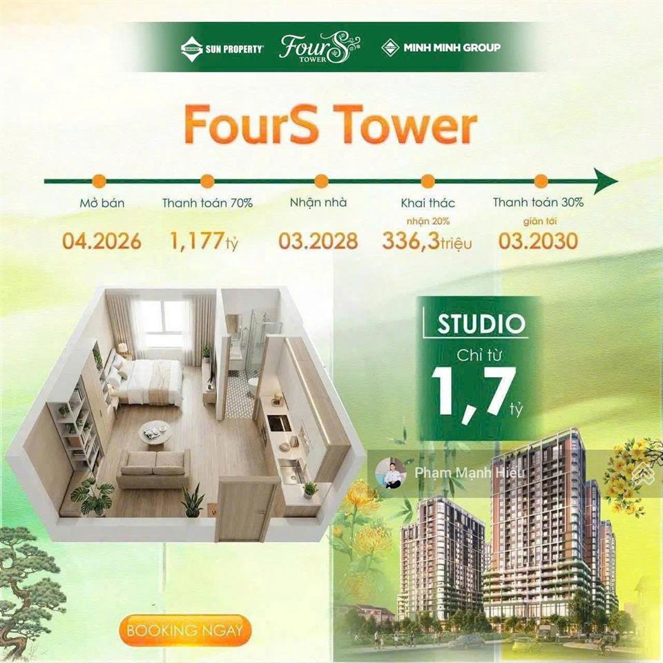 Căn đẹp nhất dự án fours tower trung tâm hoà xuân view biển & pháo hoa