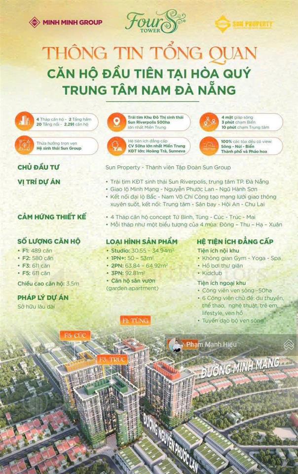 Căn ngoại giao tòa f1 fours tower sân vườn siêu đẹp tầng cao view biển, view pháo hoa