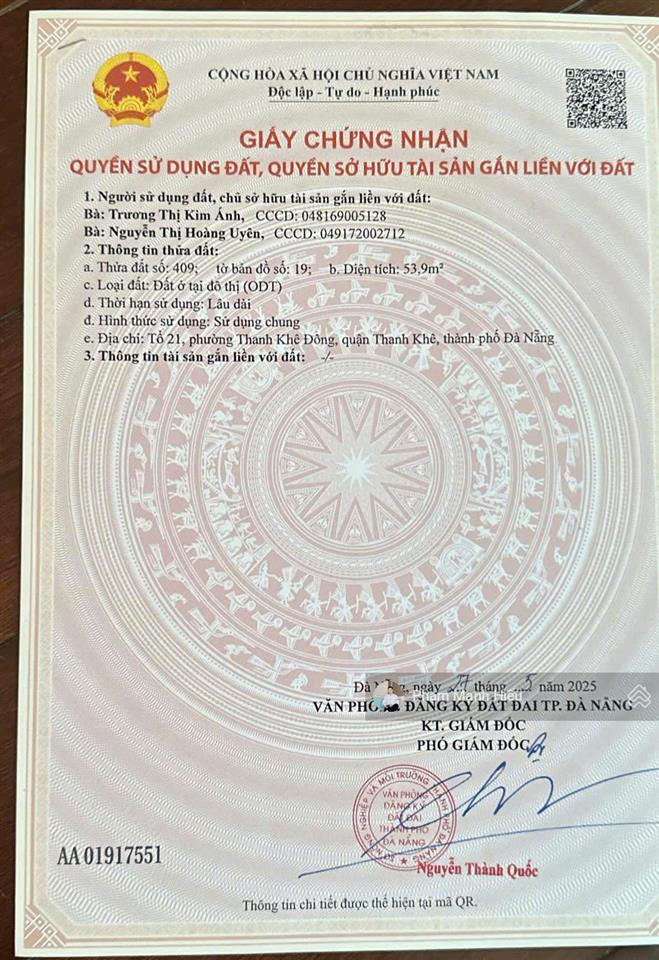 Nhà mới thanh khê thiết kế đẹp, ô tô vào tận nhà, đón ánh sáng tự nhiên