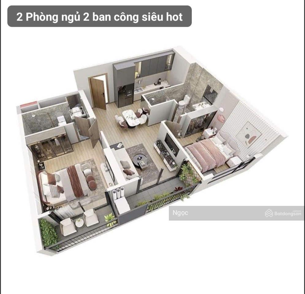 Bán 2pn2wc 62m tòa gs5 có 2 ban công  nhà mới tinh vừa nhận tháng 1  giá 5,250 tỷ bao phí full đồ