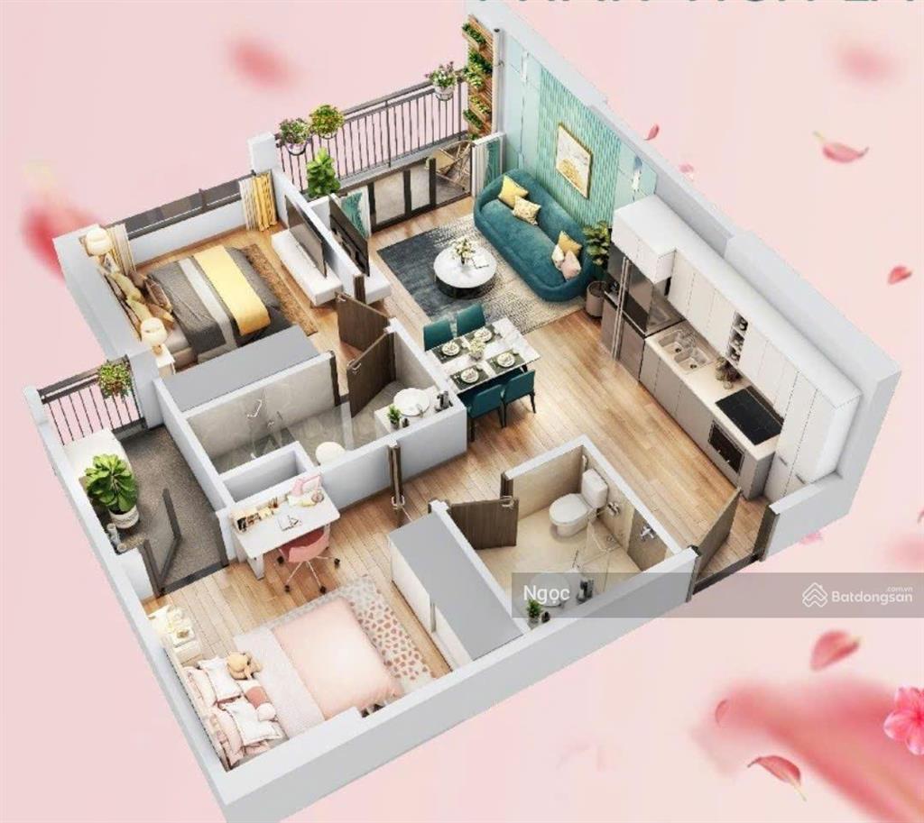 Gấp! bán căn 2pn2wc dt 54m2  lumi hà nội  giá 3,8 tỷ bao phí  đã có nội thất  ở ngay