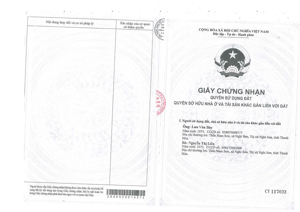 Qsdđ thửa đất số 1697, tbđ số 1, địa chỉ thị trấn đất đỏ, huyện đất đỏ, tỉnh bà rịa  vũng tàu