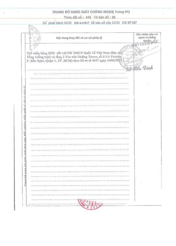 Qsdđ thửa đất số 415, tờ bản đồ số 26, địa chỉ xã lộc quảng, huyện bảo lâm, tỉnh lâm đồng