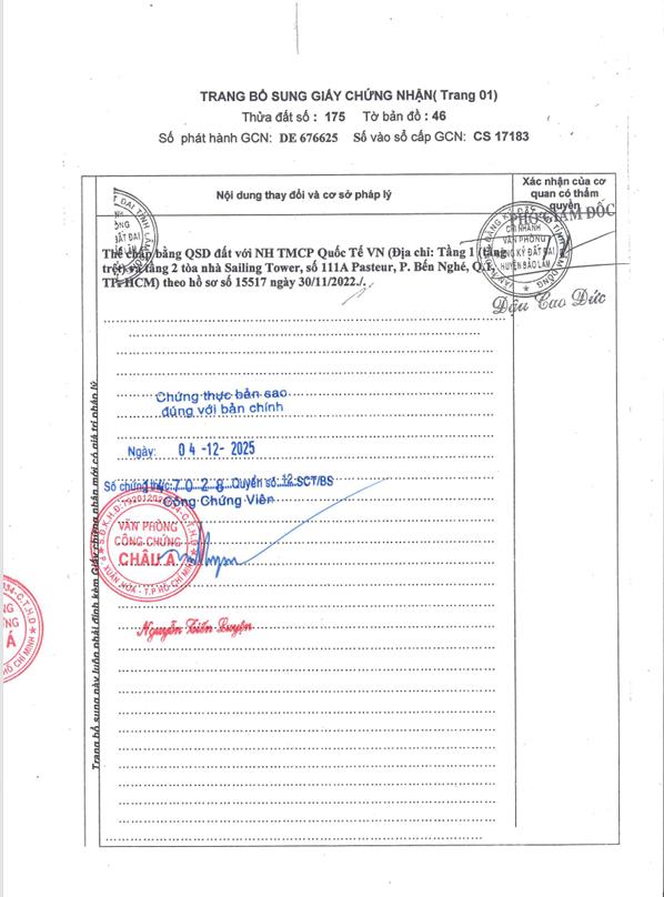 Qsdđ thửa đất số 175, tờ bản đồ số 46, địa chỉ xã lộc ngãi, huyện bảo lâm, tỉnh lâm đồng