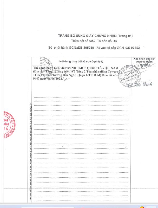 Bán qsdđ thửa đất số 352, tờ bản đồ số 46, xã lộc quảng, h. bảo lâm, tỉnh lâm đồng