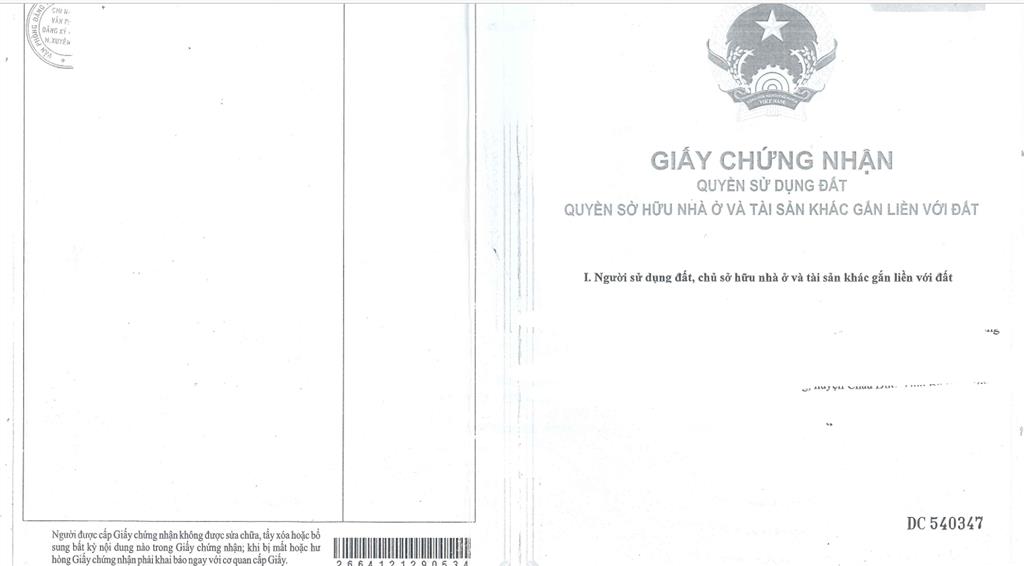 Bán qsdđ thửa đất số 571, tờ bản đồ số 22, xã hòa bình, h. xuyên mộc, tỉnh bà rịa vũng tàu