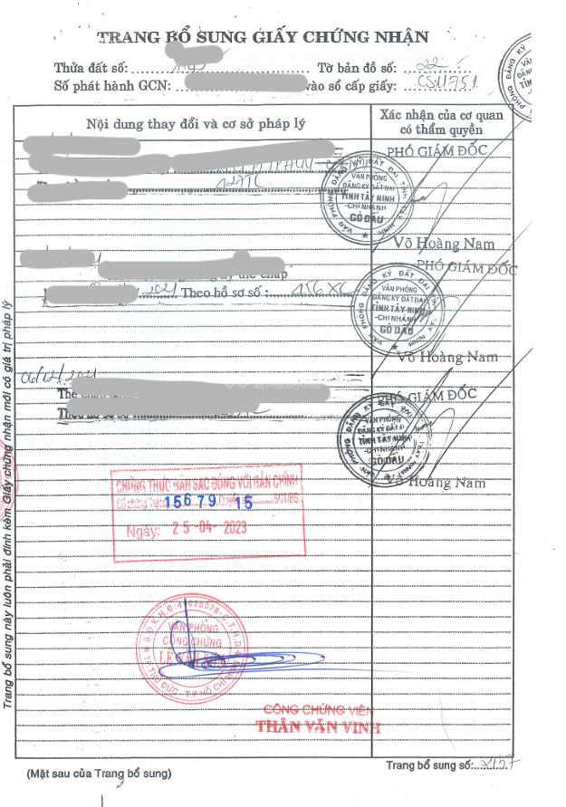 Bán qsdđ số 1145, tờ bản đồ số 22, ấp xóm đồng, x. thanh phước, h. gò dầu, t. tây ninh