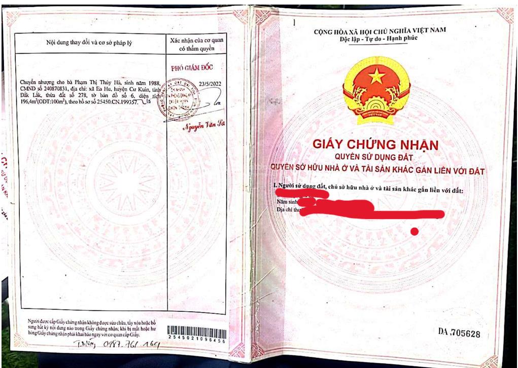 Qsdđ số 278, tbđ 6 ấp 3, x.nha bích, tx.chơn thành, t.bình phước (nay là x nha bích, tp.đồng nai)