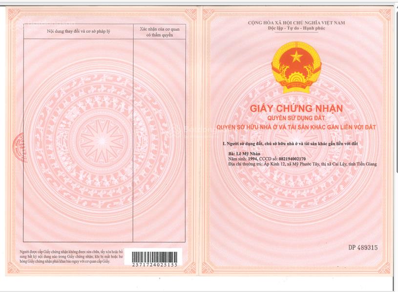 Qsdđ tại thửa đất số 1269, tờ bản đồ số 35, p.an tịnh, t.tây ninh