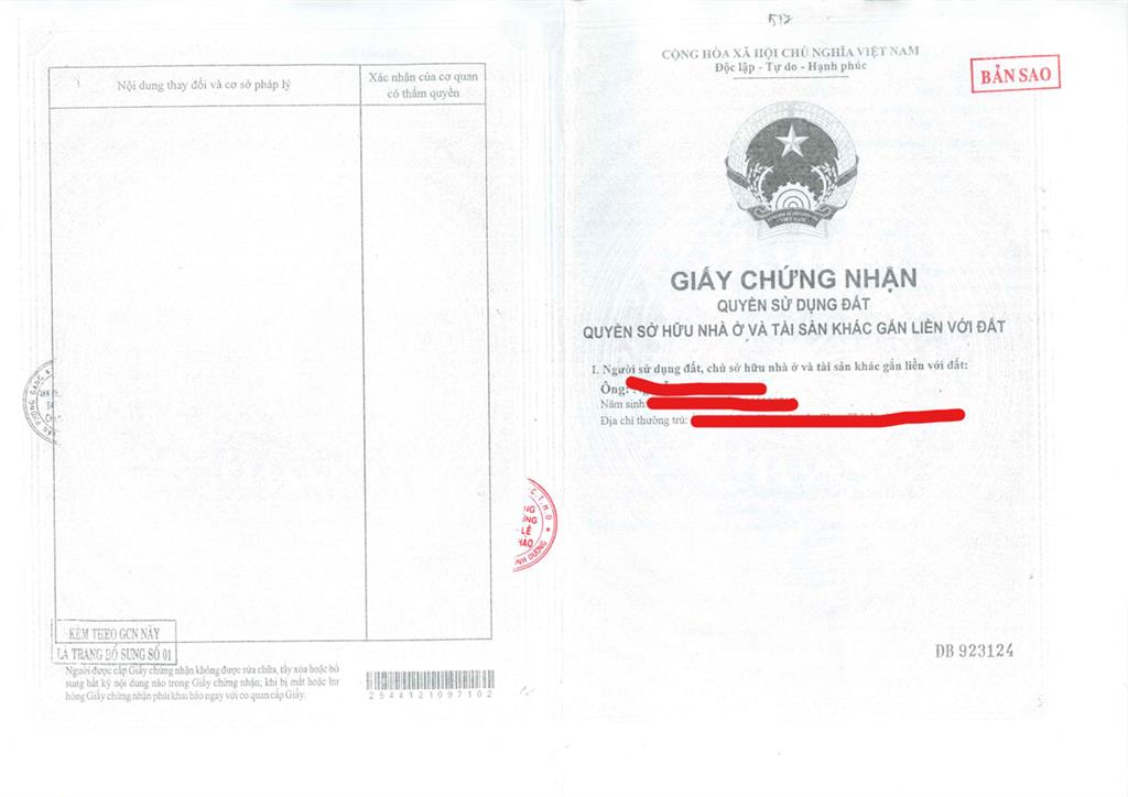 Bán qsdđ và ts gắn liền với đất tại thửa 517, tờ bản đồ số 11, p. minh hưng, tp. đồng nai
