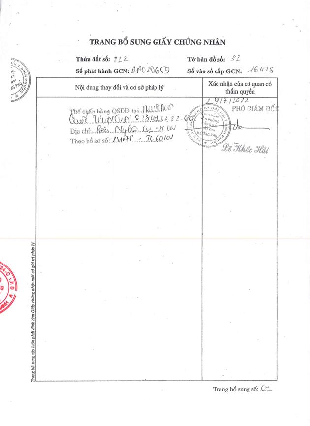 Bán qsdđ và ts gắn liền với đất thuộc thửa 212, tờ bản đồ 32, địa chỉ p. đồng phú, tp. đồng nai