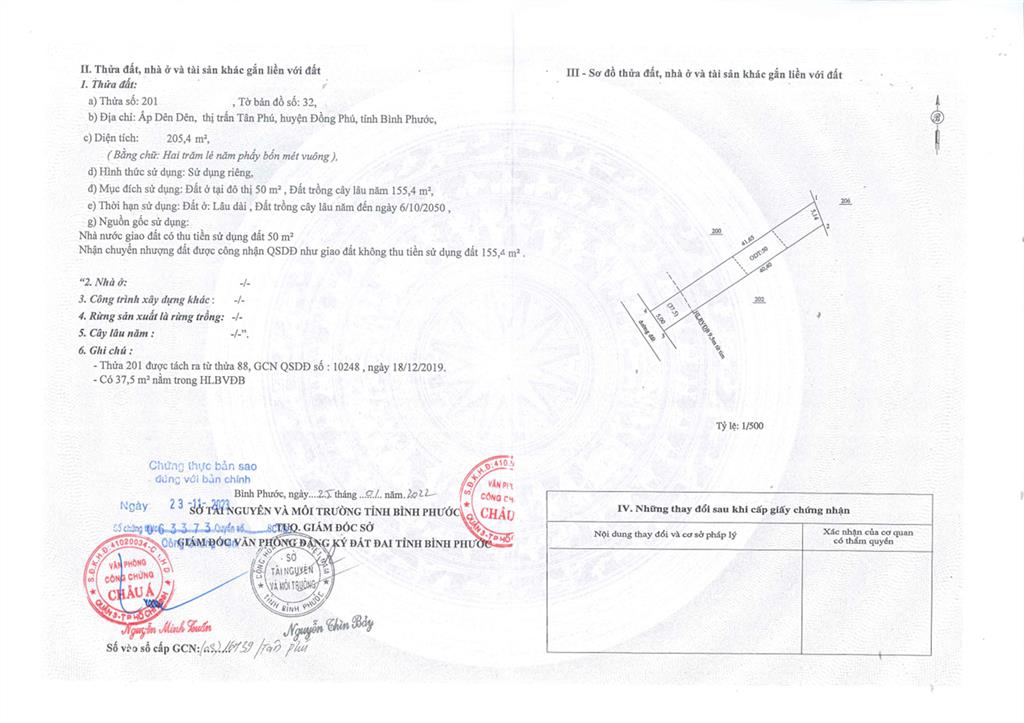 Bán qsdđ và ts gắn liền với đất thuộc thửa 201, tờ bản đồ số 32, địa chỉ p. đồng phú, tp. đồng nai