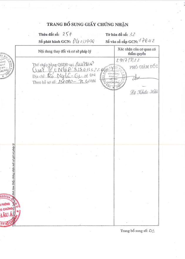 Bán qsdđ và ts gắn liền với đất thuộc thửa 257, tờ bản đồ 32, địa chỉ p. đồng phú, tp. đồng nai