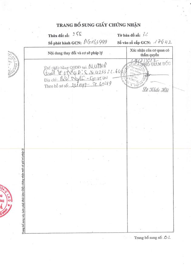 Bán qsdđ và ts gắn liền với đất thuộc thửa 258, tờ bản đồ 32, địa chỉ p. đồng phú, tp. đồng nai