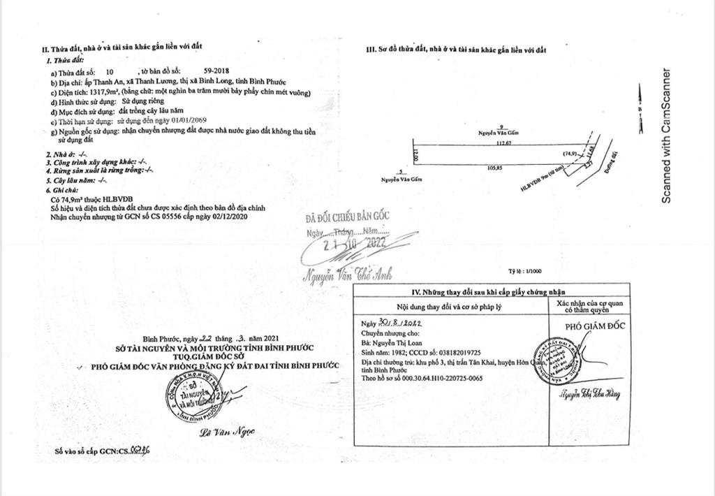 Bán qsdđ và ts gắn liền với đất thửa số 10, tbđ 59  2018 tại p. bình long, tp. đồng nai