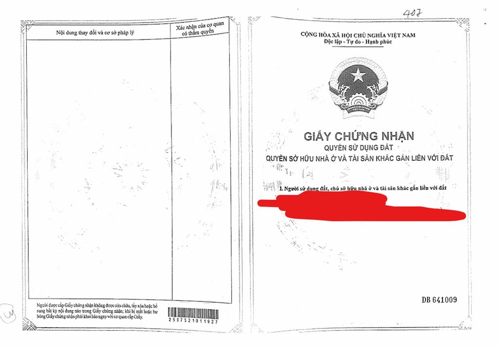 Bán qsdđ và tài sản gắn liền với đất tại thửa đất số 407, tờ bản đồ số 26, x.bảo lâm 1, t.lâm đồng