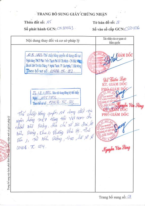 Bán qsdđ và ts gắn liền với đất tại thửa đất số 125, tờ bản đồ số 28, x.tà đùng, t.lâm đồng