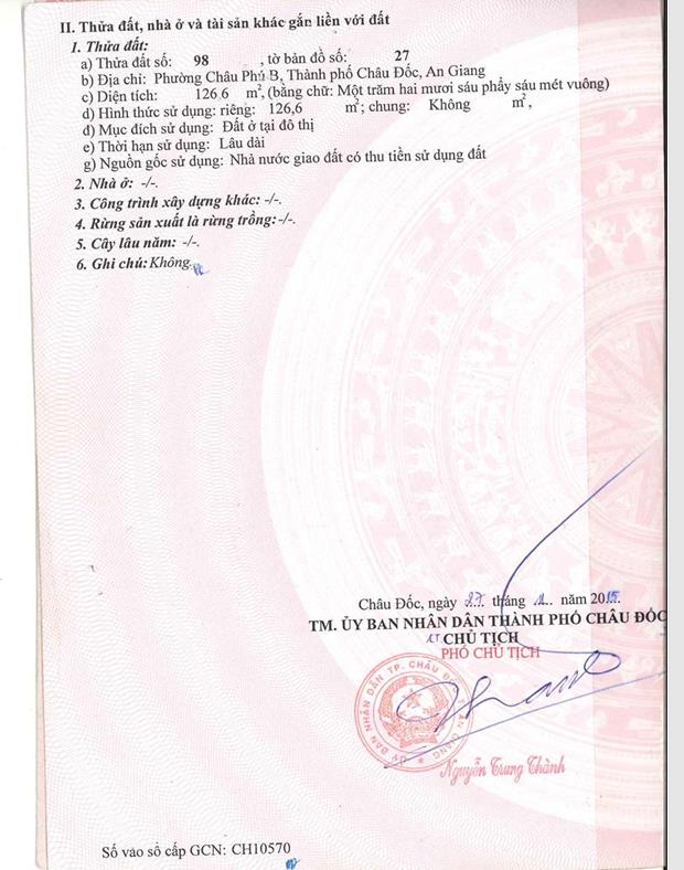 Bán qsdđ và ts gắn liền với đất tại thửa đất số 97, 98, tờ bản đồ số 27, p.châu đốc, an giang