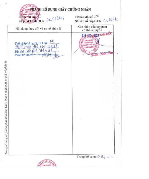 Bán qsdđ và ts gắn liền với đất thuộc thửa đất 89, tbđ20, kp.tân phú 3, p.bình phước, tp.đồng nai