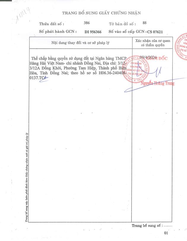 Bán qsdđ và ts gắn liền với đất tại thửa đất số 386, tờ bản đồ số 88, p. tân phước, tp. hcm