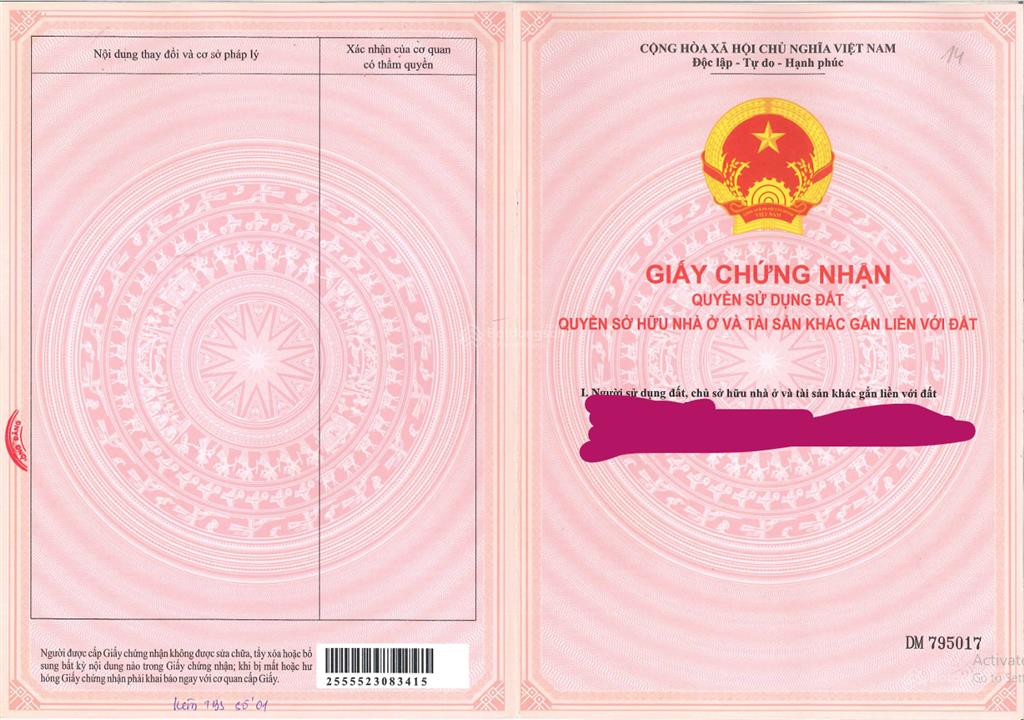Bán qsdđ tại thửa đất số 584 + 456, tờ bản đồ số 37, x.dương minh châu, t.tây ninh