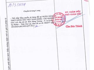 Bán qsdđ và ts gắn liền với đất thuộc thửa 744, tbđ 34, p. thắng lợi, tp. pleiku, t. gia lai