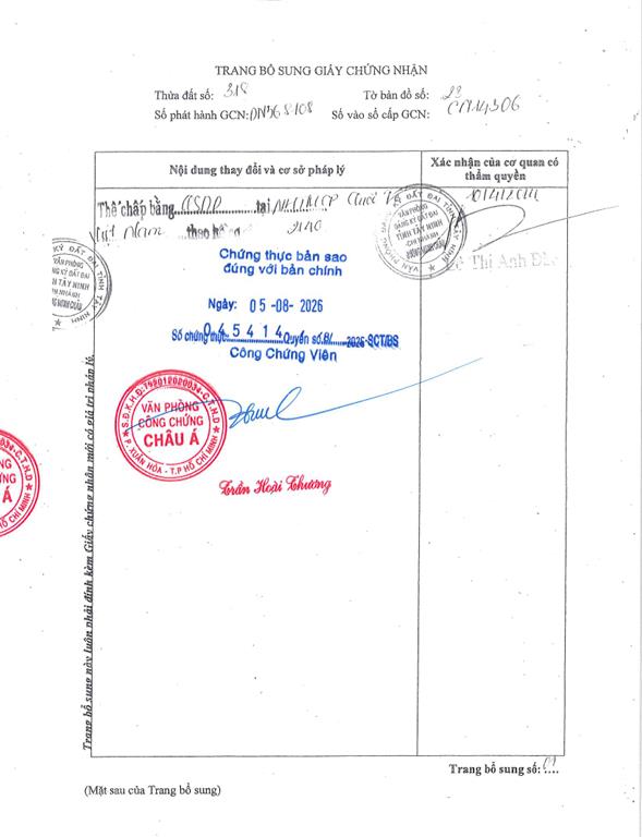 Bán qsdđ và ts gắn liền tại thửa đất 318, tờ bản đồ số 23, x. dương minh châu, t. tây ninh