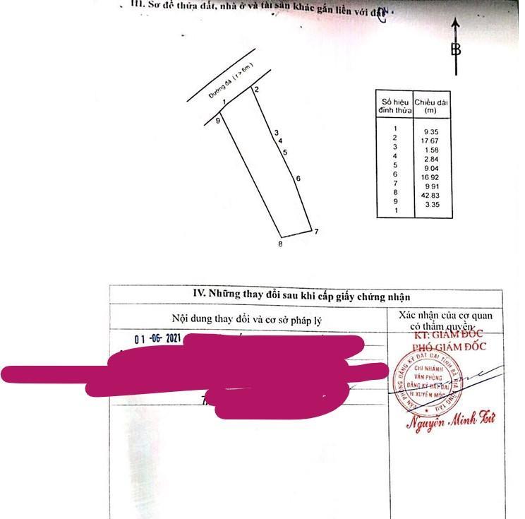Bán qsdđ tại thửa đất số 275, tờ bản đồ số 34, xã hồ tràm, tp.hcm